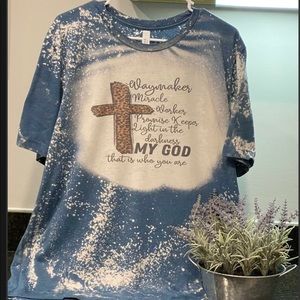 New Bella Canvas Bleach Splattered Way Maker Tee